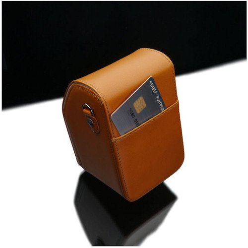 Gariz CP-LSPLB Leather Camera Pouch with Neck Strap and Mini Pouch for ...