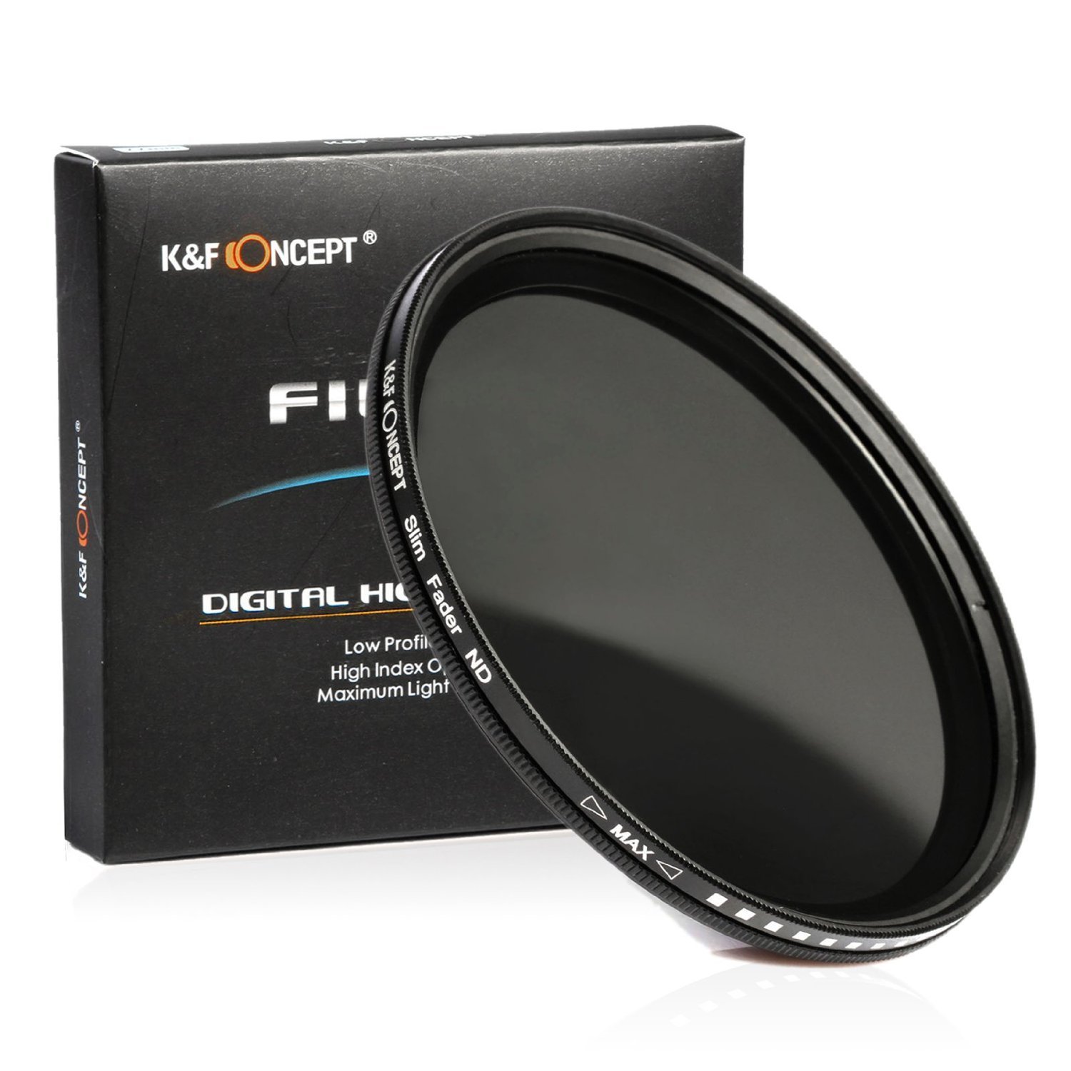 thumbnail image 2 of K&F Concept 43mm Fader ND Filter – Variable ND2 To ND400 For Cameras 2 of 6