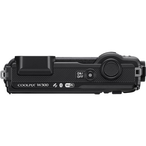 Nikon COOLPIX W300 Digital Camera (Black) (Free Case + 16GB Memory