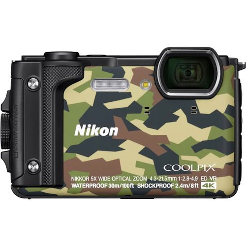 Nikon COOLPIX W300 Digital Camera (Camouflage) (Free Case + 16GB
