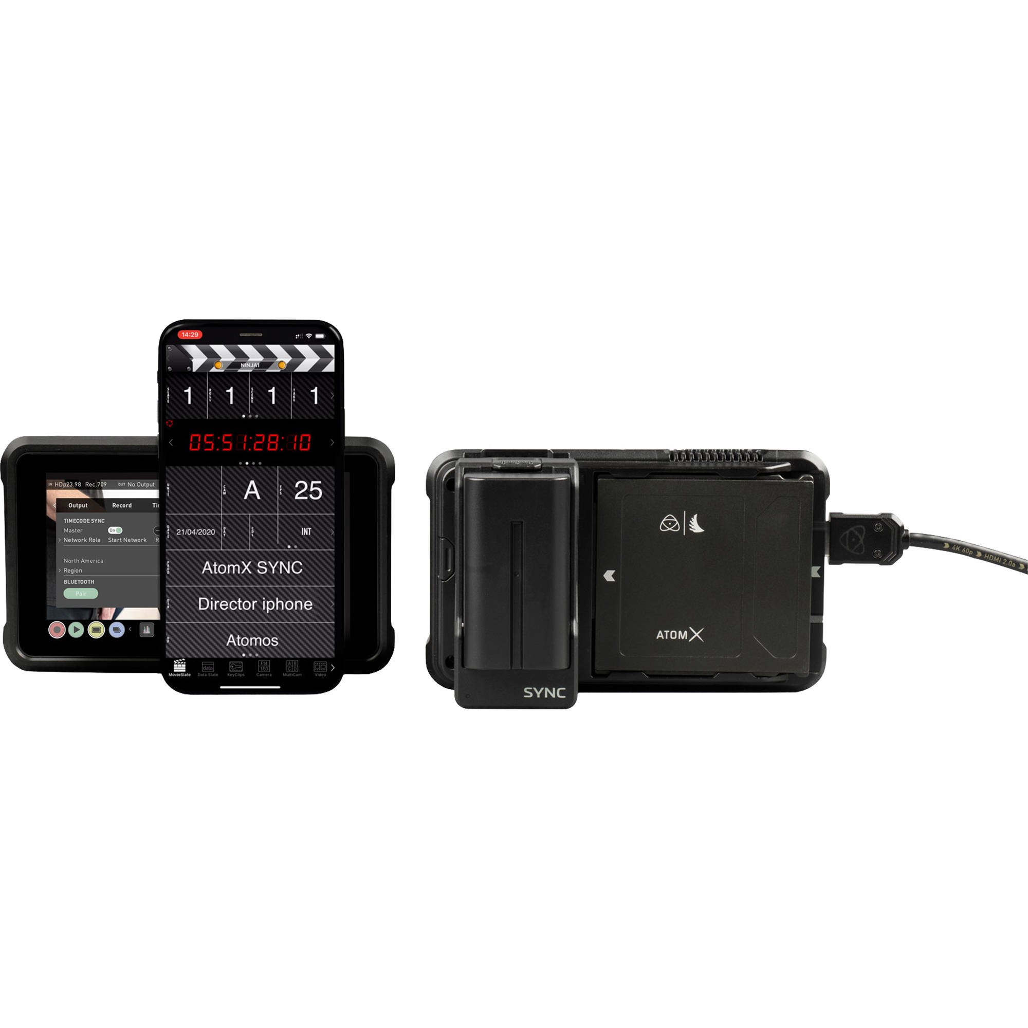 AtomX SYNC Expansion Module for Ninja V - Battery & Charger (AA, AAA, C ...