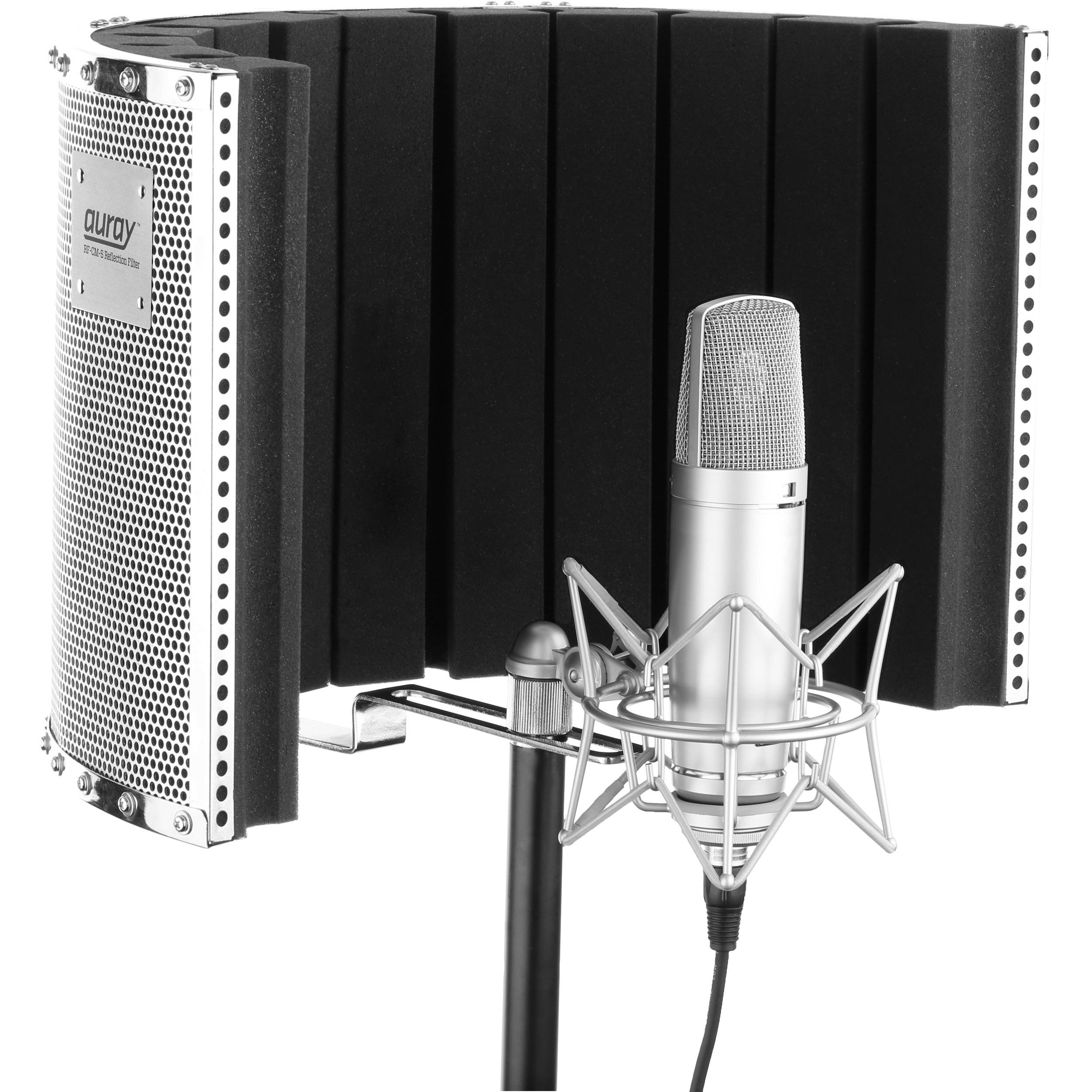 Auray Reflection Filter with Microphone Stand Kit - Studio Equipment ...