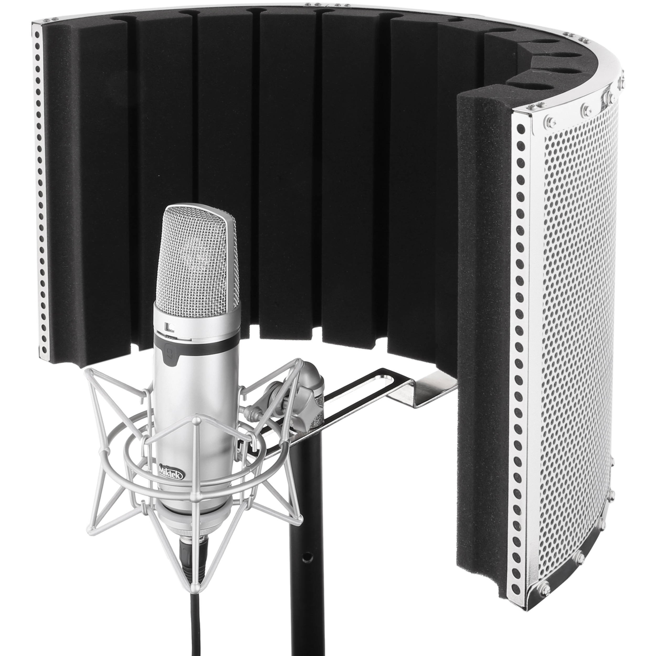 Auray Reflection Filter with Microphone Stand Kit - Studio Equipment ...