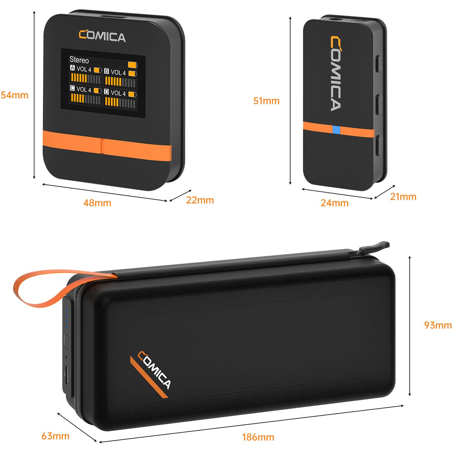 Comica Vimo C3 - Micro Cravate Sans Fil Double émetteur 2.4 GHz - Pour Smartphone, Appareil Photo, Streaming, Vlog