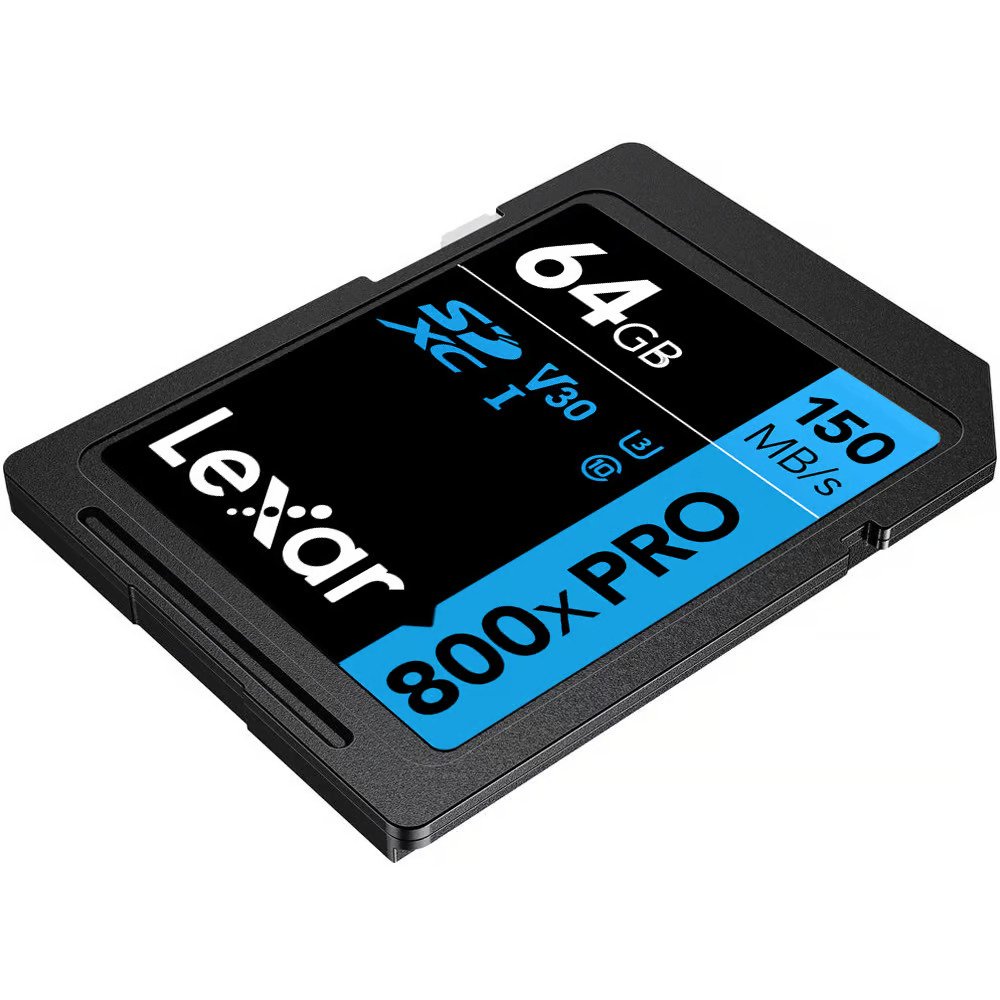 thumbnail interactive-video image 1 of Lexar Professional 800x PRO BLUE 128GB SDXC Memory Card – U3 V30, High-Speed For Photography 1 of 2
