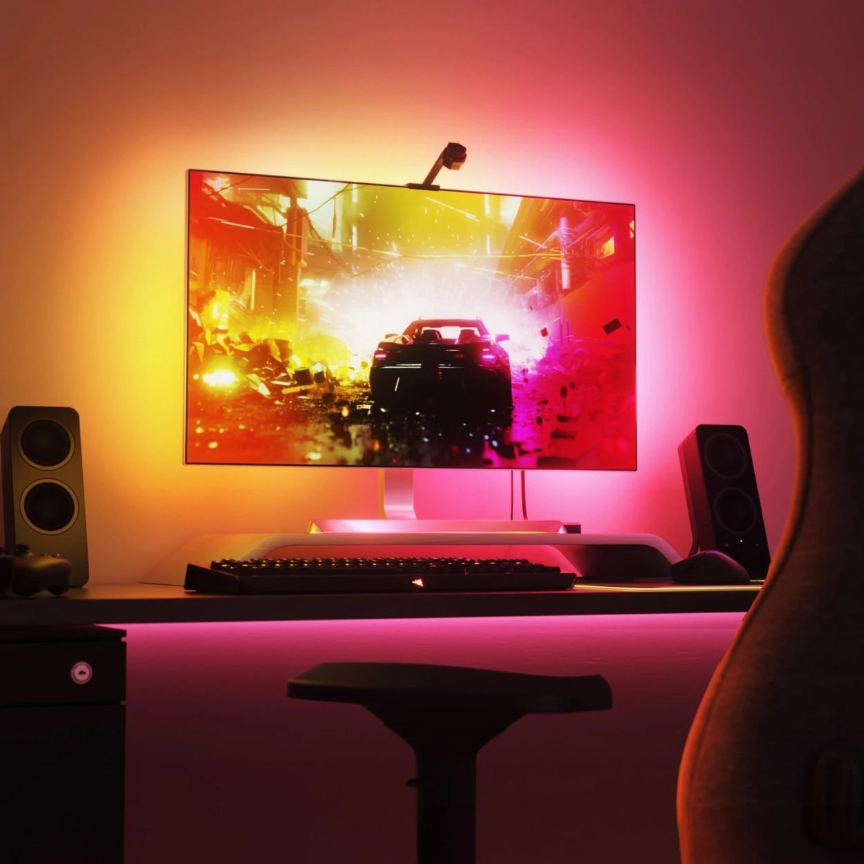 Nanoleaf 4D Screen Mirror + Lightstrip Kit (TVs & Monitors Up to 65 ...