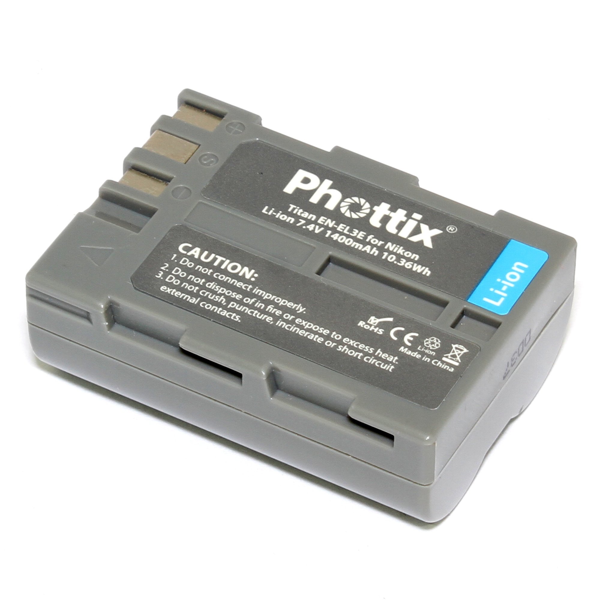 [USED] Phottix EN-EL3e Rechargeable Lithium-Ion Battery (1400mAh) for ...