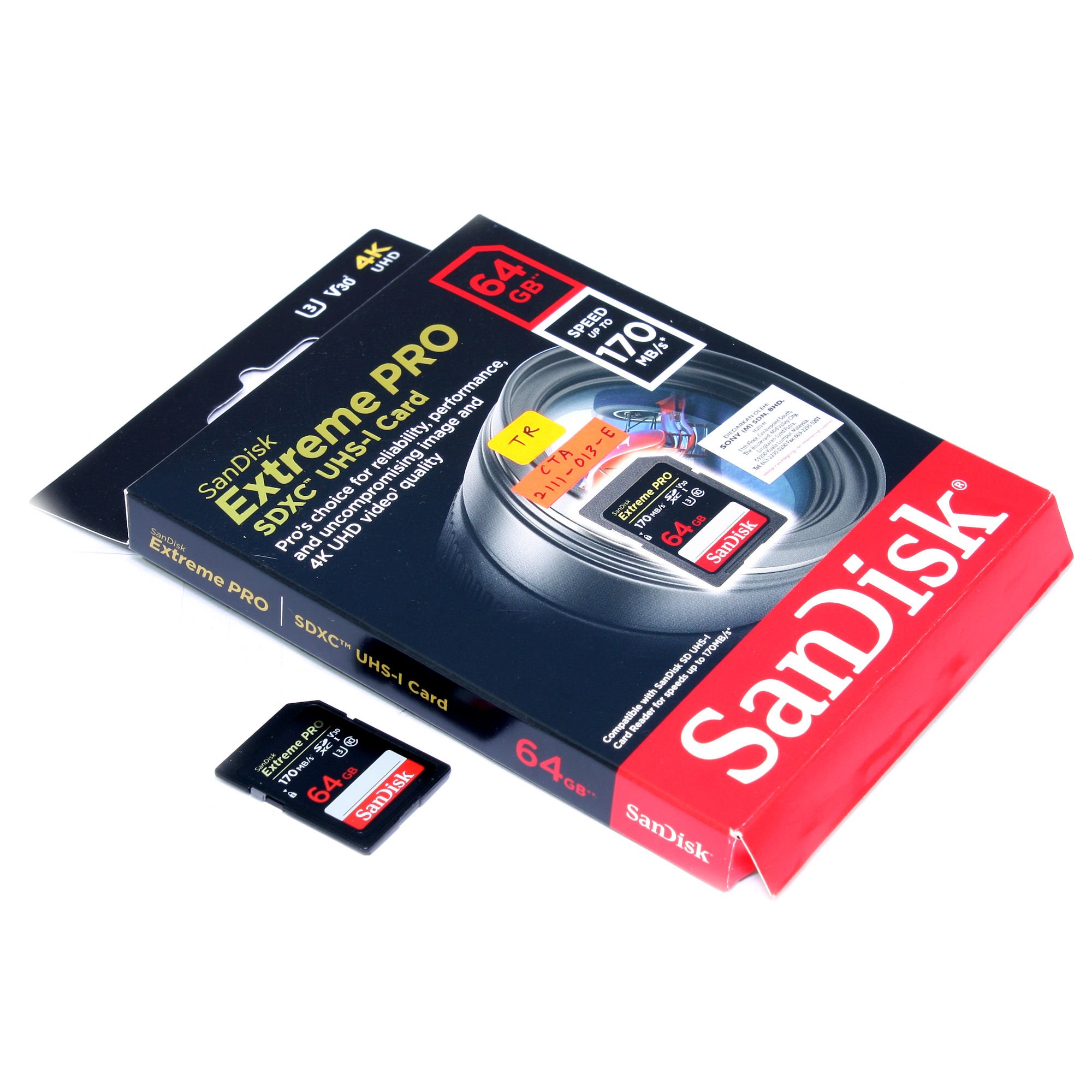[USED] SanDisk 64GB Extreme PRO UHS-I SDXC Memory Card (V30) (Max Read ...