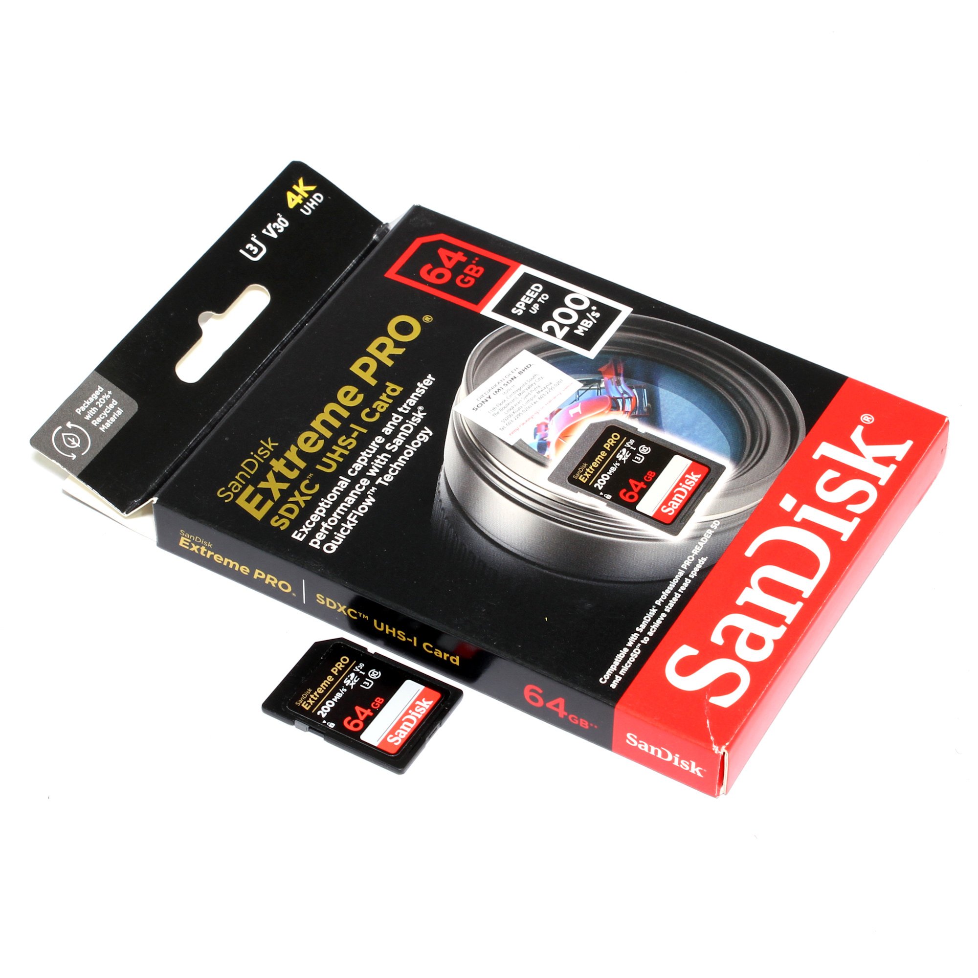 [USED] SanDisk 64GB Extreme PRO UHS-I SDXC Memory Card (V30) (Max Read ...