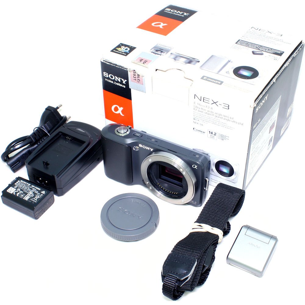 [USED] Sony Alpha NEX-3 Interchangeable Lens Digital Camera with HVL ...